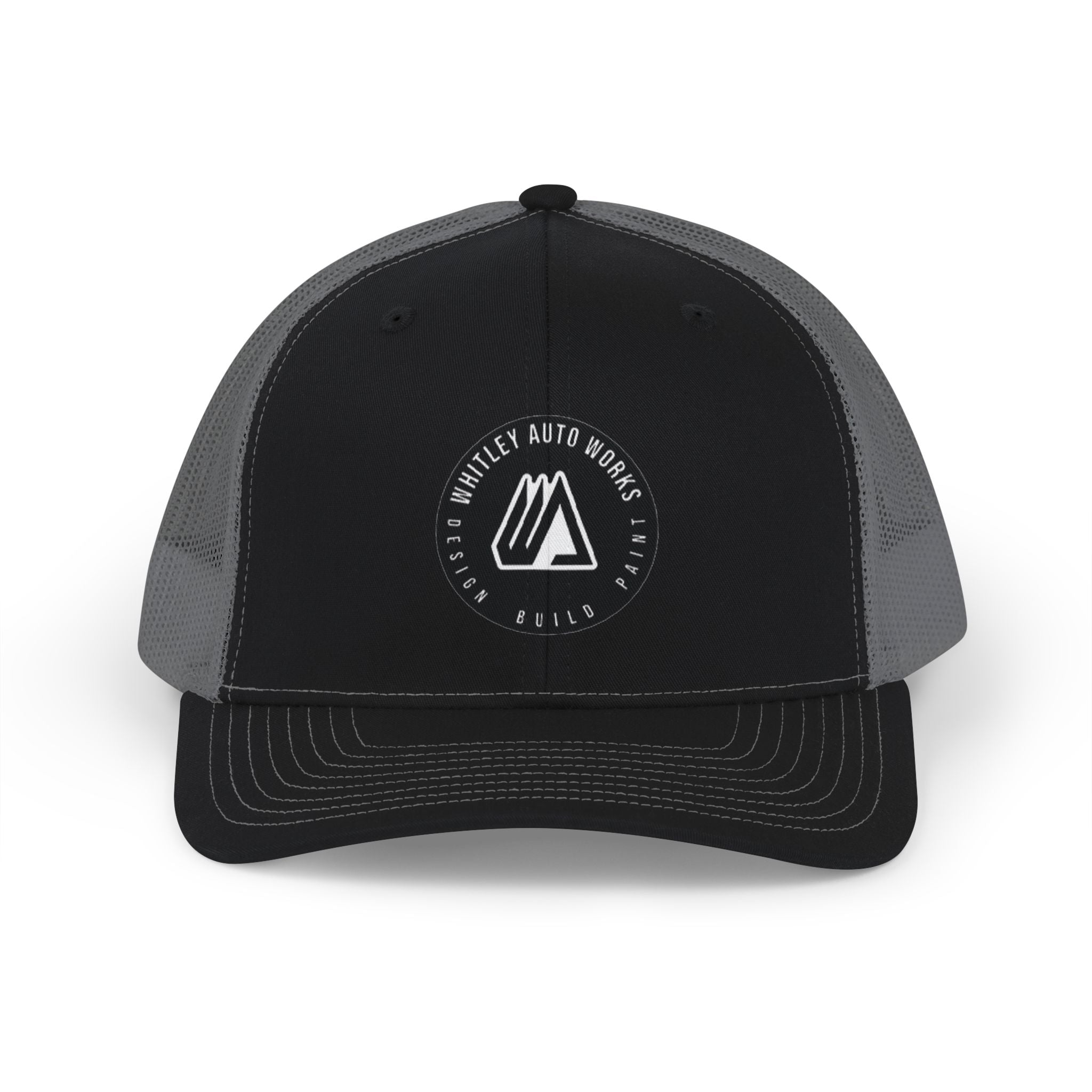 WAW Trucker Cap — Whitley Auto Works Embroidered Logo Snapback