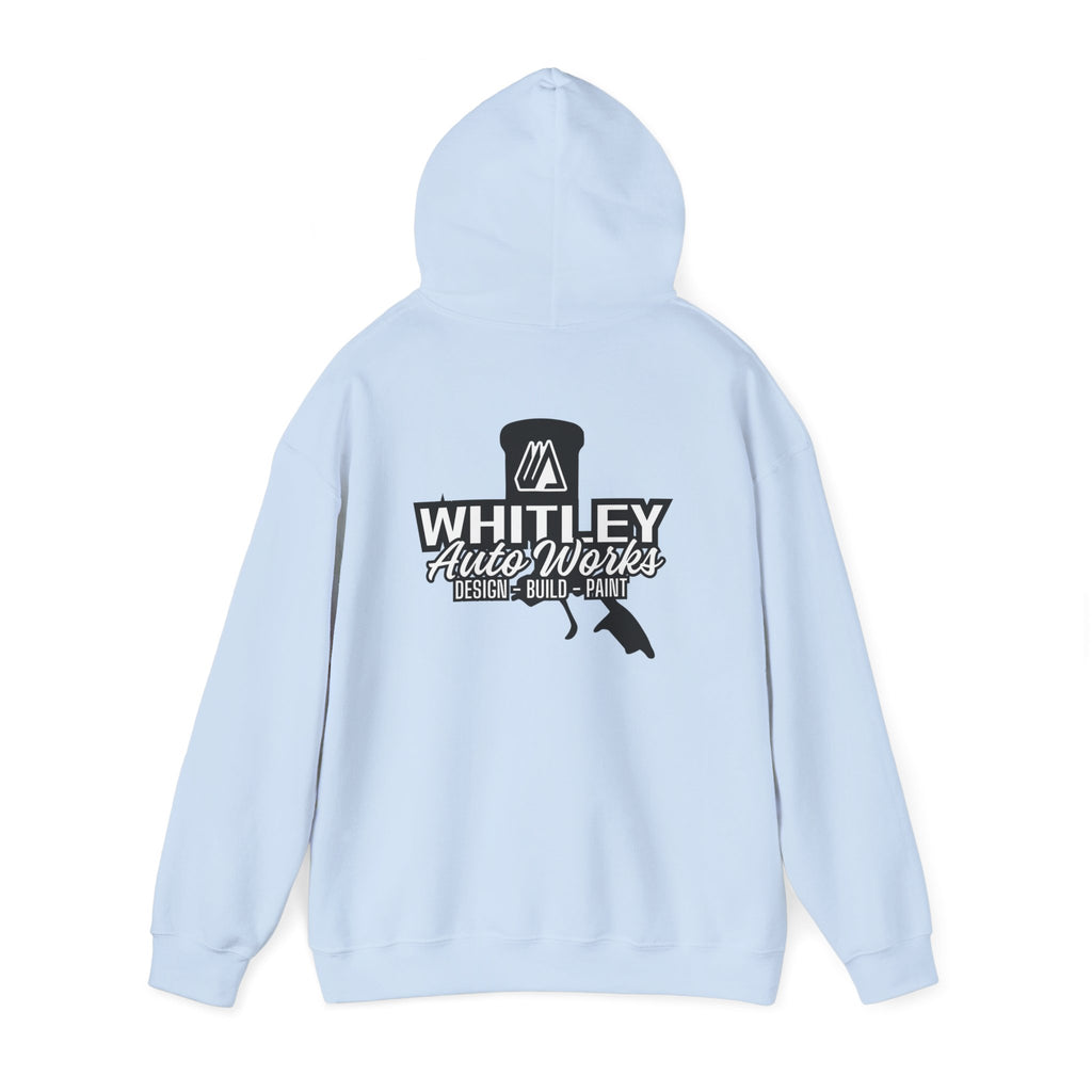 WAW SHOP CREW Hoodie — 'Whitley Auto Works: Design • Build • Paint' Mechanic Shop Pullover