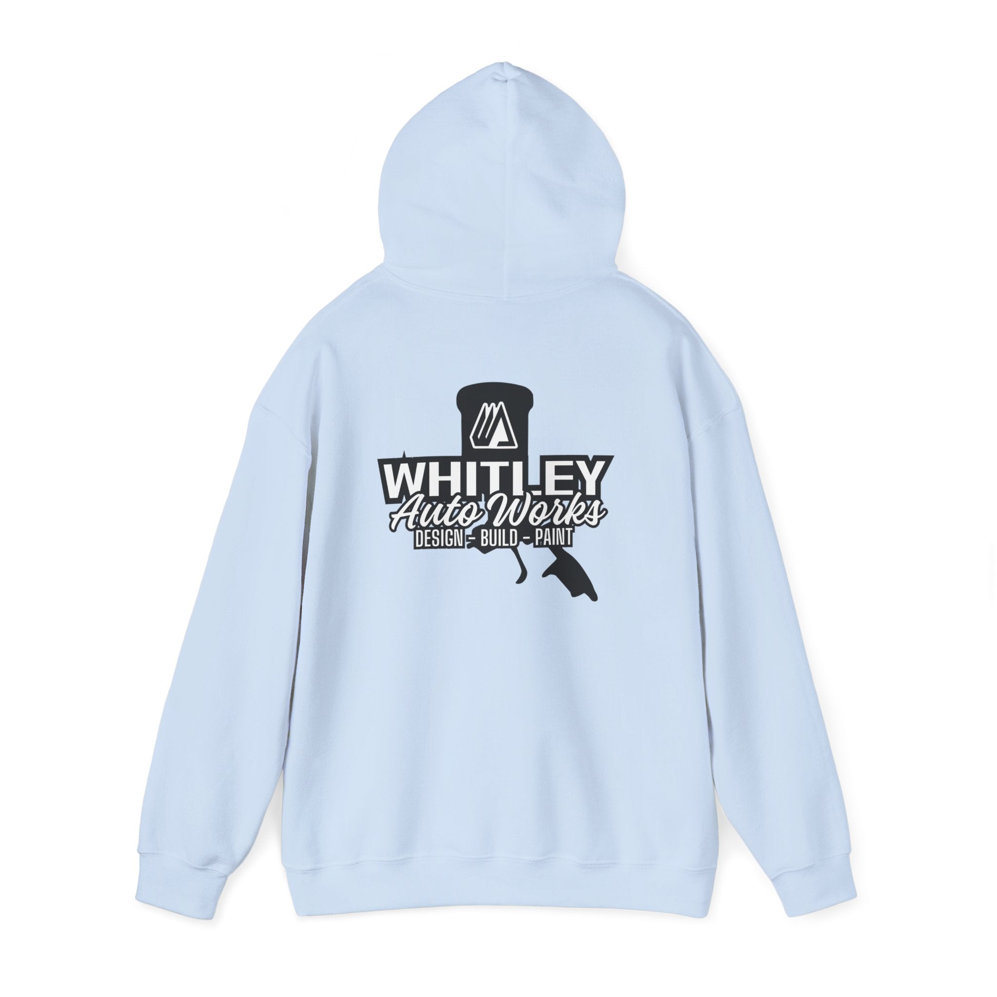 WAW SHOP CREW Hoodie — 'Whitley Auto Works: Design • Build • Paint' Mechanic Shop Pullover