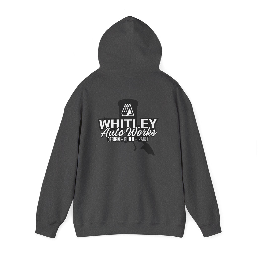 WAW SHOP CREW Hoodie — 'Whitley Auto Works: Design • Build • Paint' Mechanic Shop Pullover