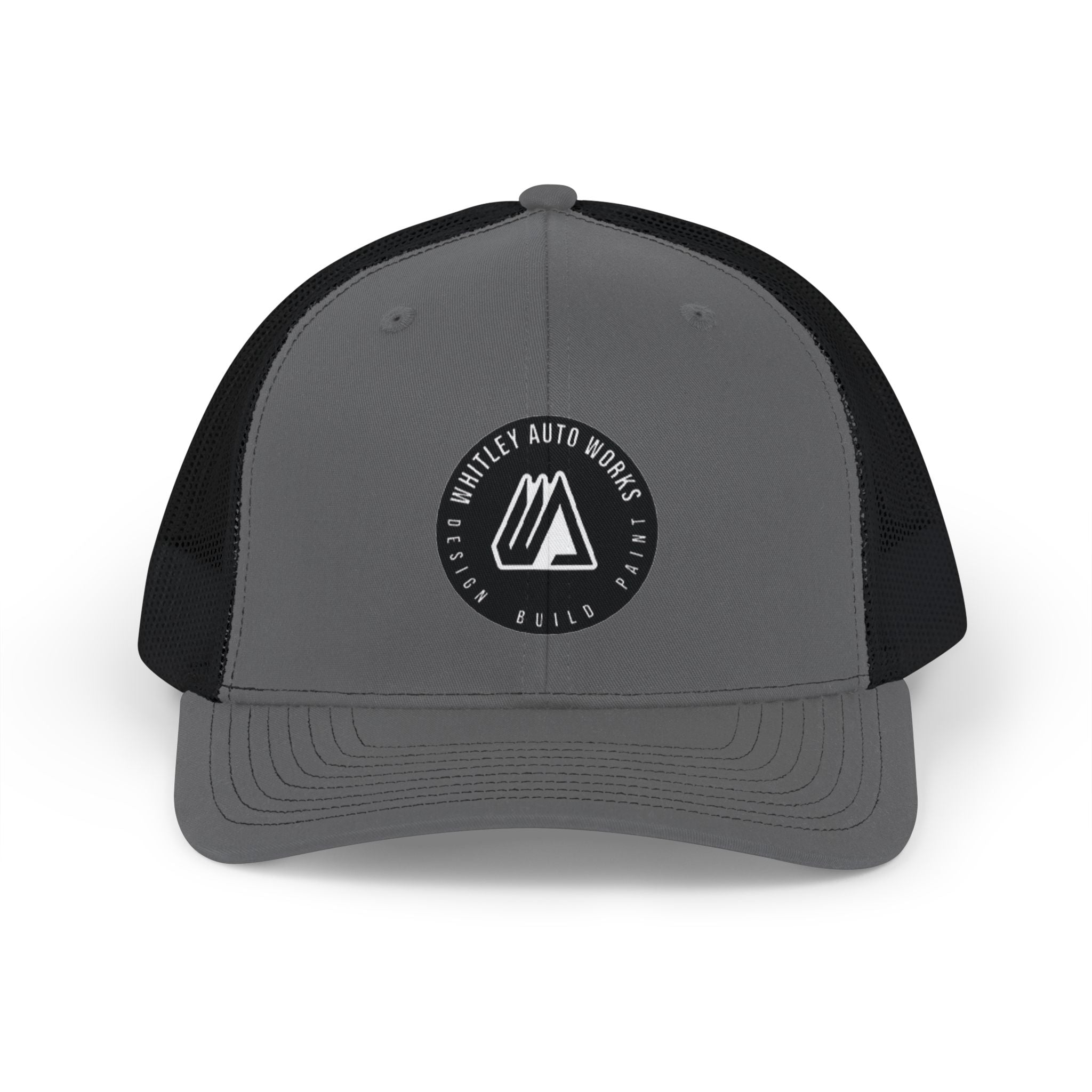 WAW Trucker Cap — Whitley Auto Works Embroidered Logo Snapback