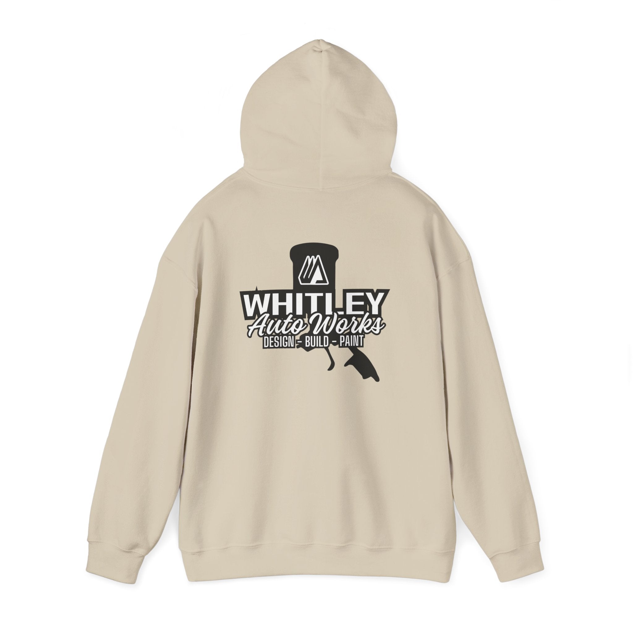 WAW SHOP CREW Hoodie — 'Whitley Auto Works: Design • Build • Paint' Mechanic Shop Pullover