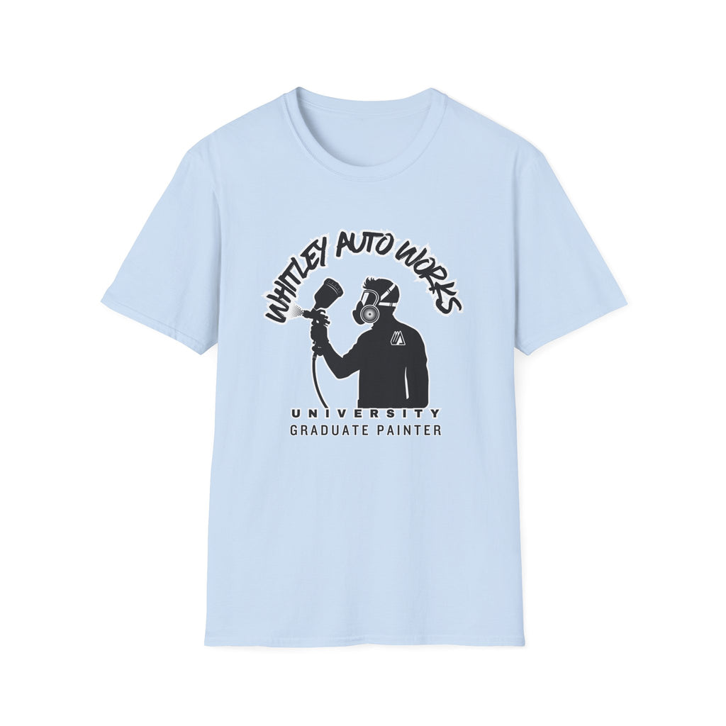 WAW GRAD SCHOOL Certified Painter LOL T-Shirt — Whitley Auto Works Academy Graphic Tee