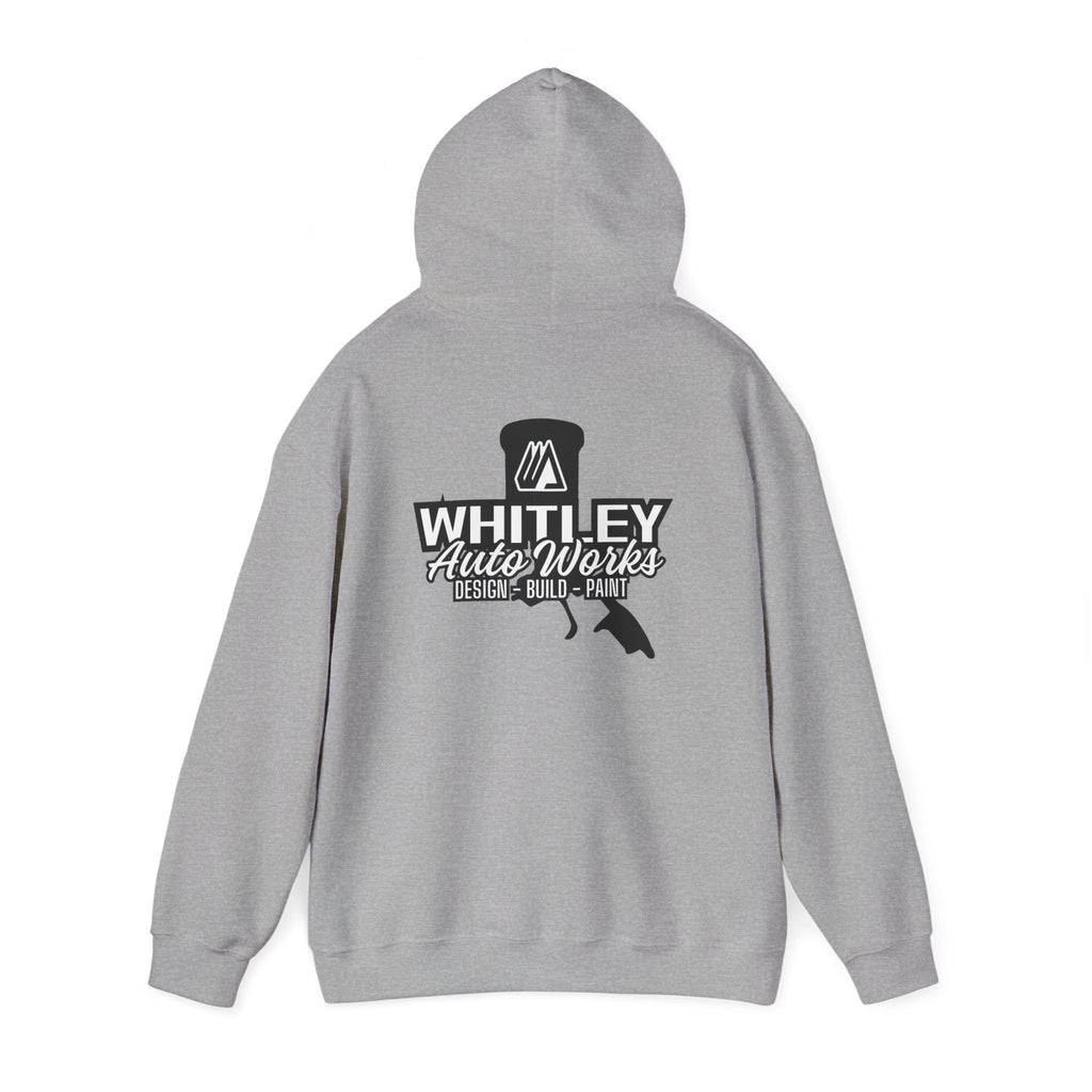 WAW SHOP CREW Hoodie — 'Whitley Auto Works: Design • Build • Paint' Mechanic Shop Pullover