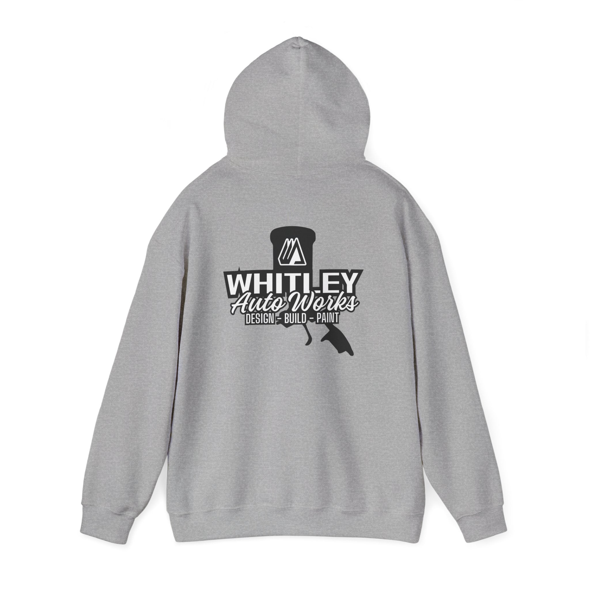 WAW SHOP CREW Hoodie — 'Whitley Auto Works: Design • Build • Paint' Mechanic Shop Pullover