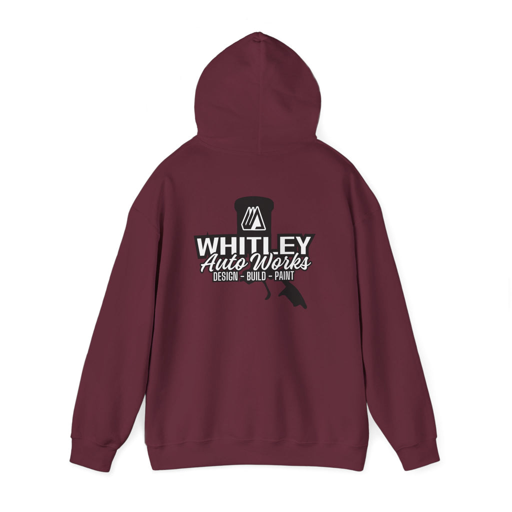 WAW SHOP CREW Hoodie — 'Whitley Auto Works: Design • Build • Paint' Mechanic Shop Pullover