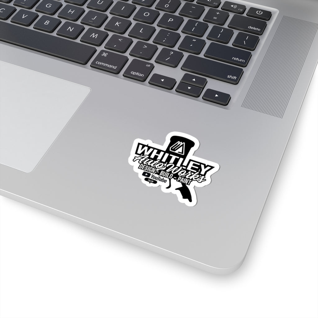 Whitley Auto Works PAINT GUN LOGO Sticker — Design • Build • Paint YouTube Logo
