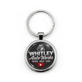 Whitley Auto Works CARBON SHOP Round Stainless Steel Keychain