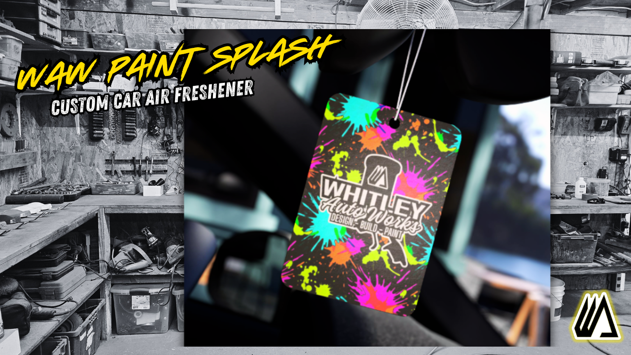 WAW Paint Splash Car Air Freshener — Scented Auto Ornament with Logo