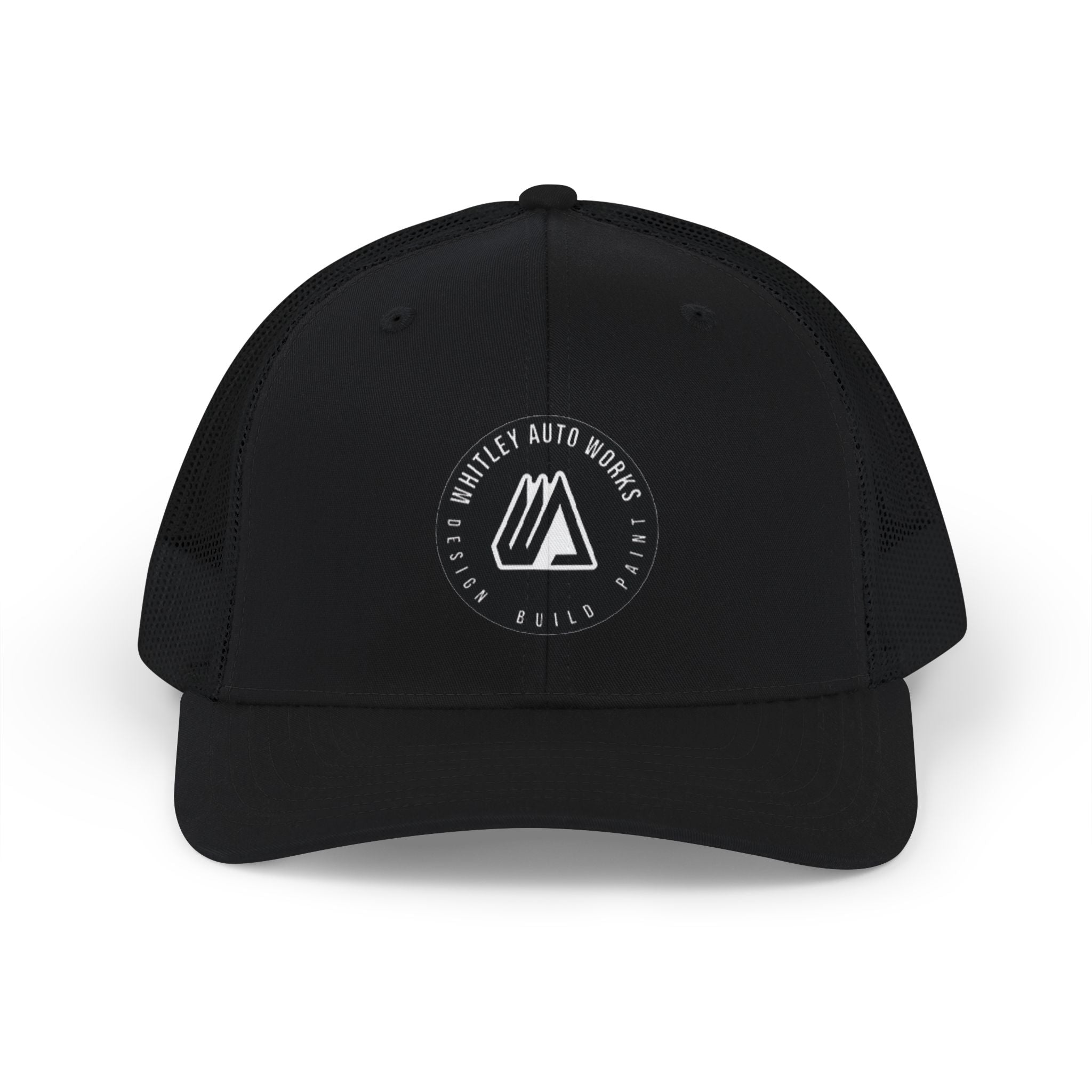 WAW Trucker Cap — Whitley Auto Works Embroidered Logo Snapback