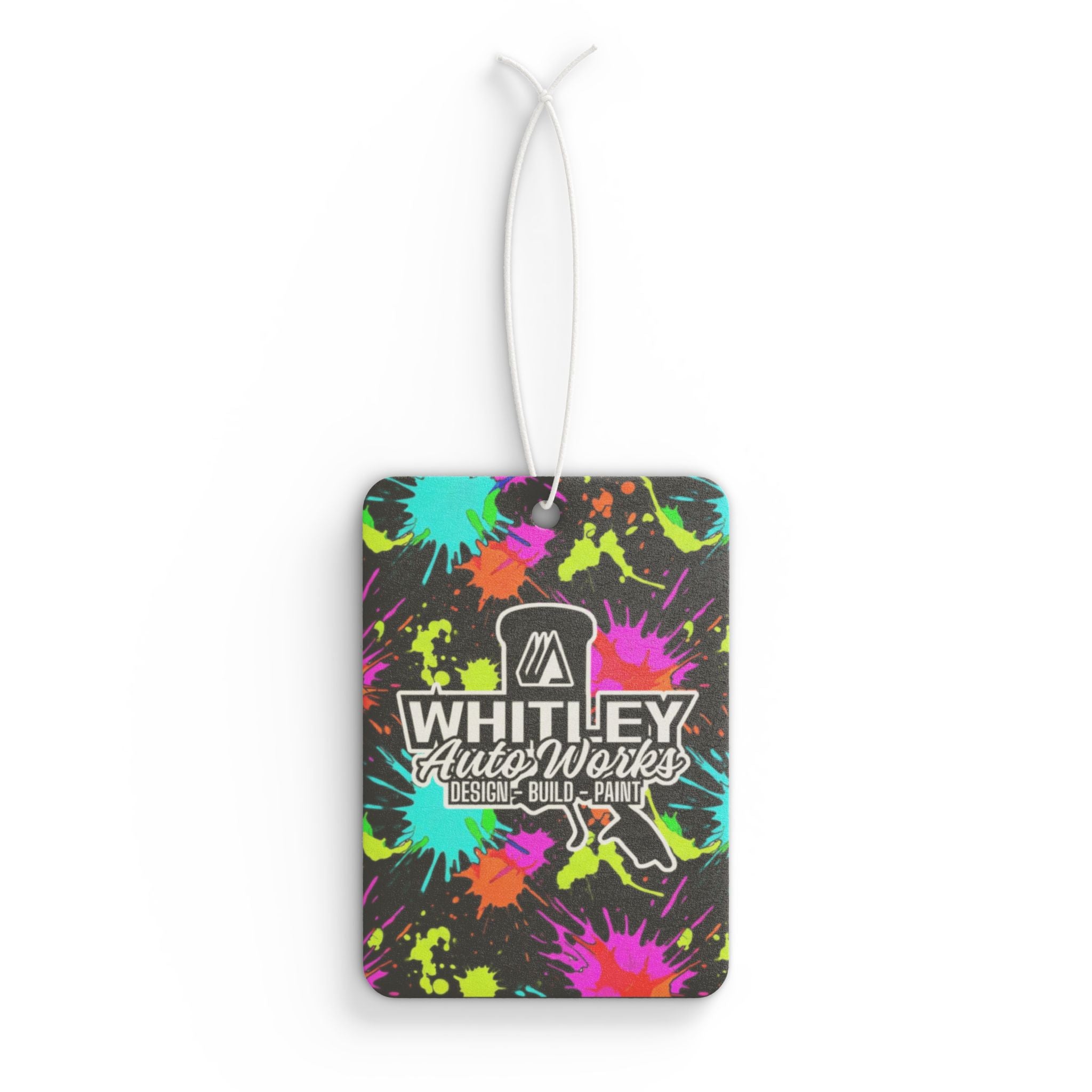 WAW Paint Splash Car Air Freshener — Scented Auto Ornament with Logo