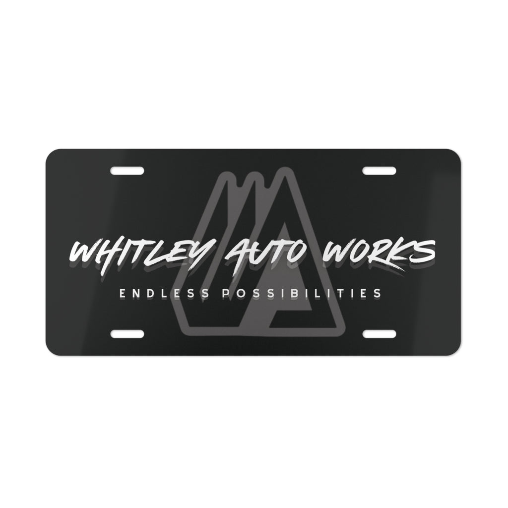 WAW ENDLESS Vanity Plate — Whitley Auto Works Custom License Plate (Endless Possibilities)
