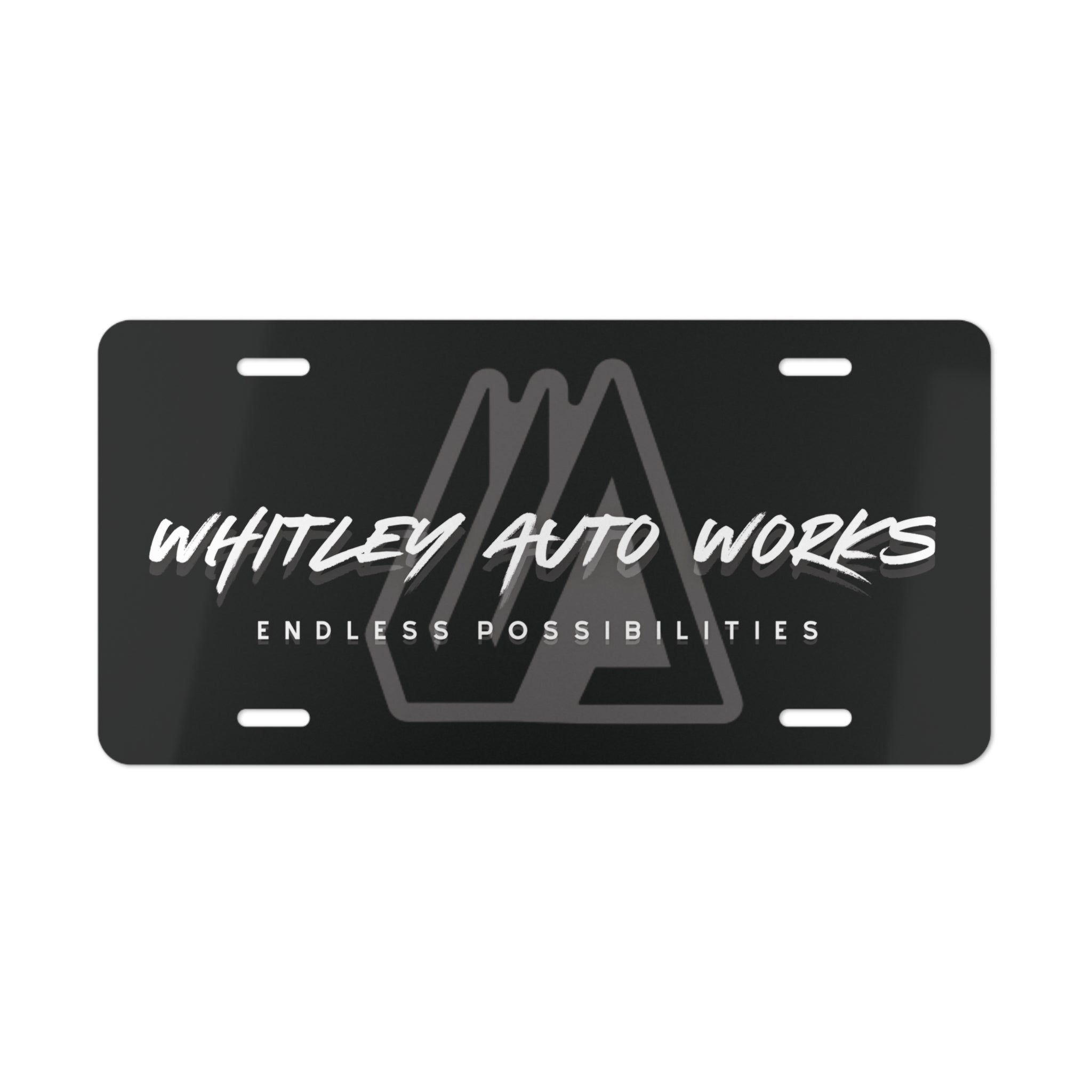 WAW ENDLESS Vanity Plate — Whitley Auto Works Custom License Plate (Endless Possibilities)